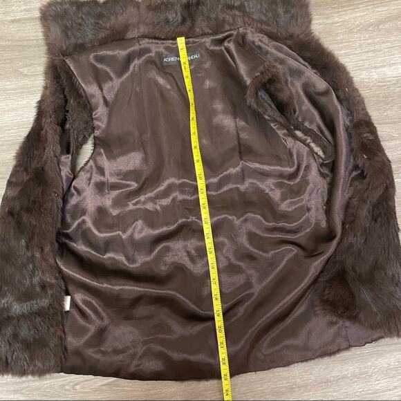 Adrienne Landau Rabbit Fur Vest in Brown Size S - Picture 8 of 9